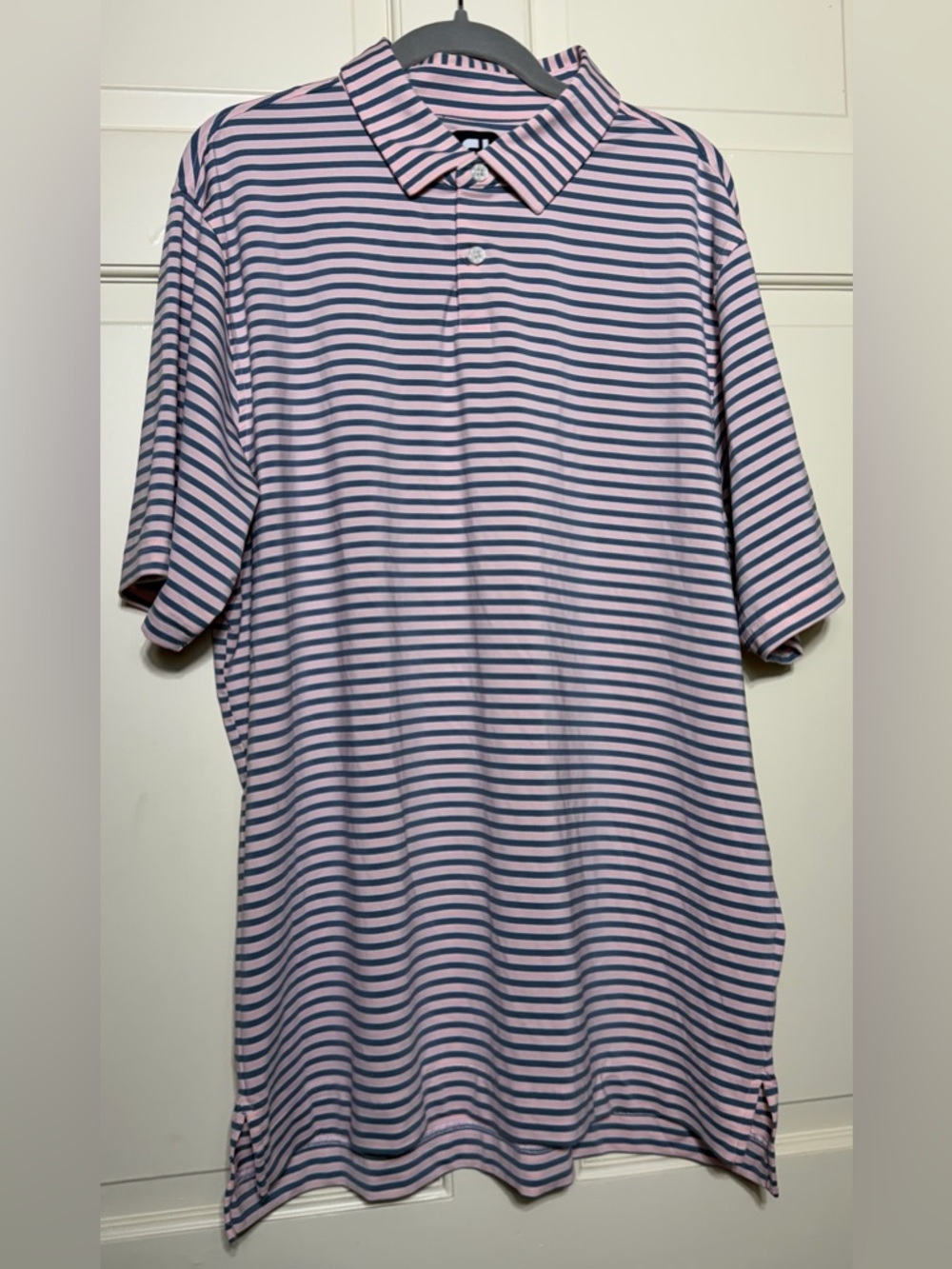 FJ Footjoy Striped Performance Golf Polo Shirt